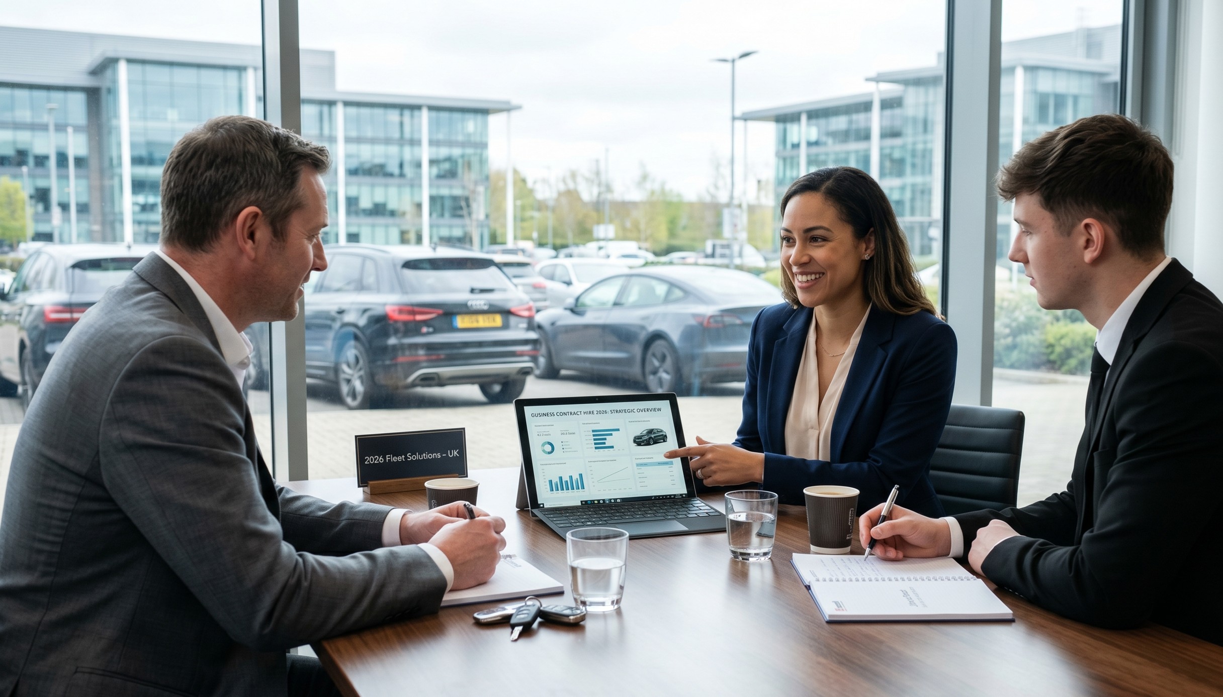 Business contract hire being discussed
