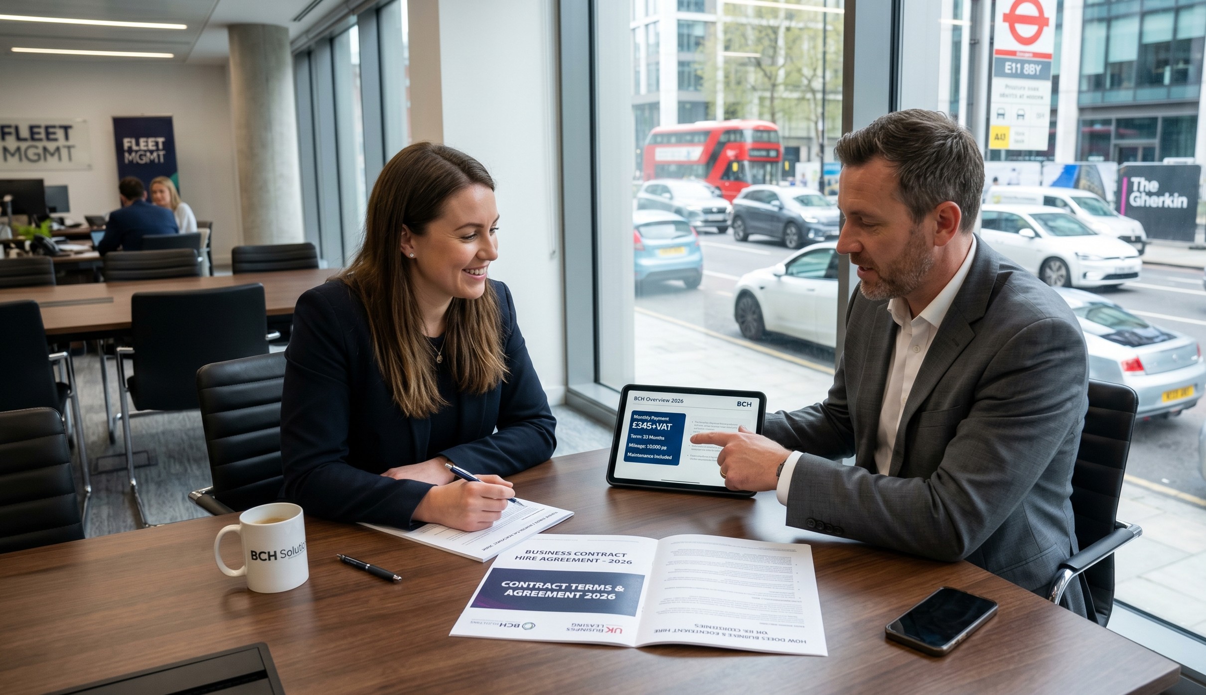 Business contract hire sign off