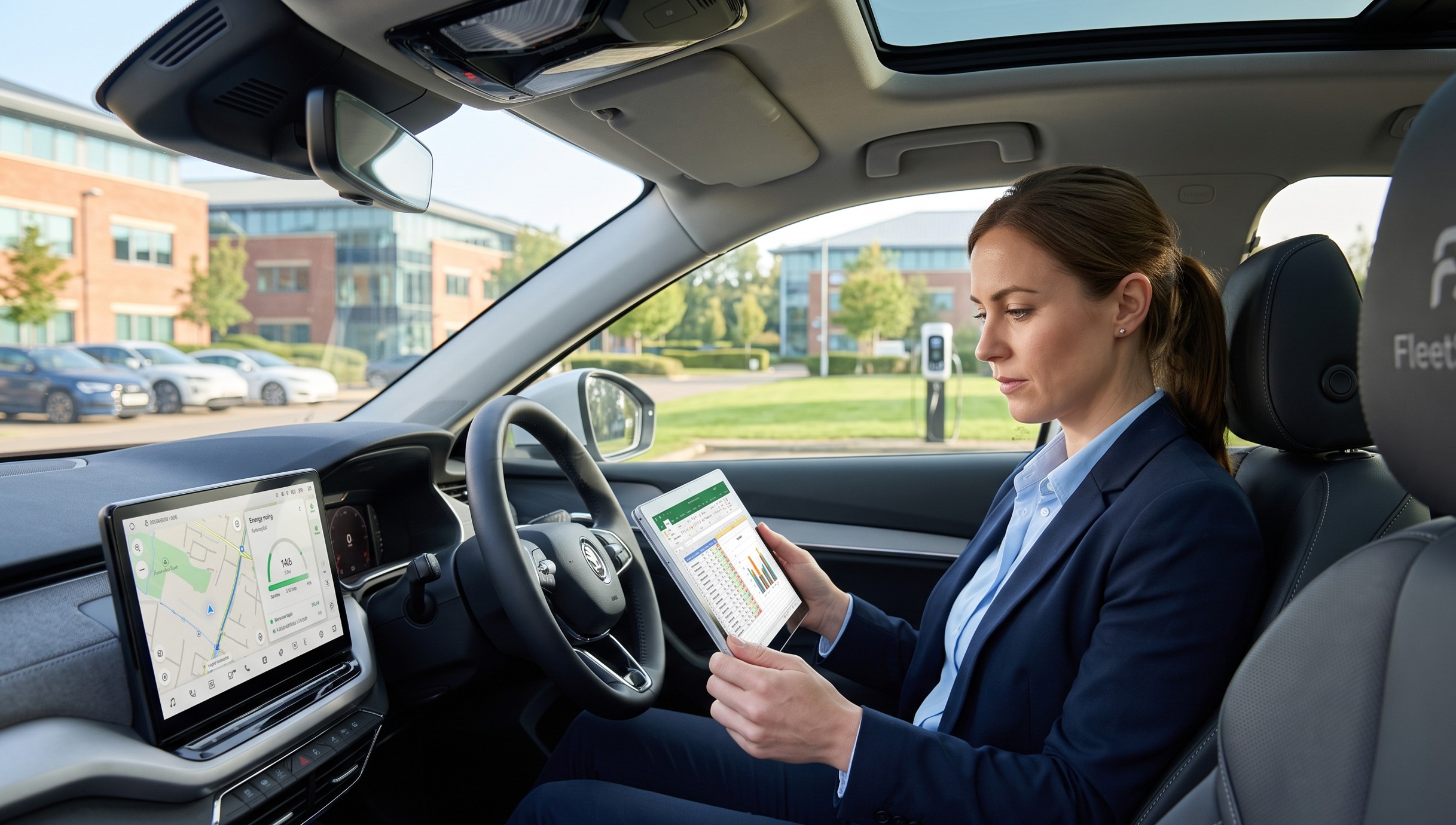 Lady considering her 100% Lease Rental car options