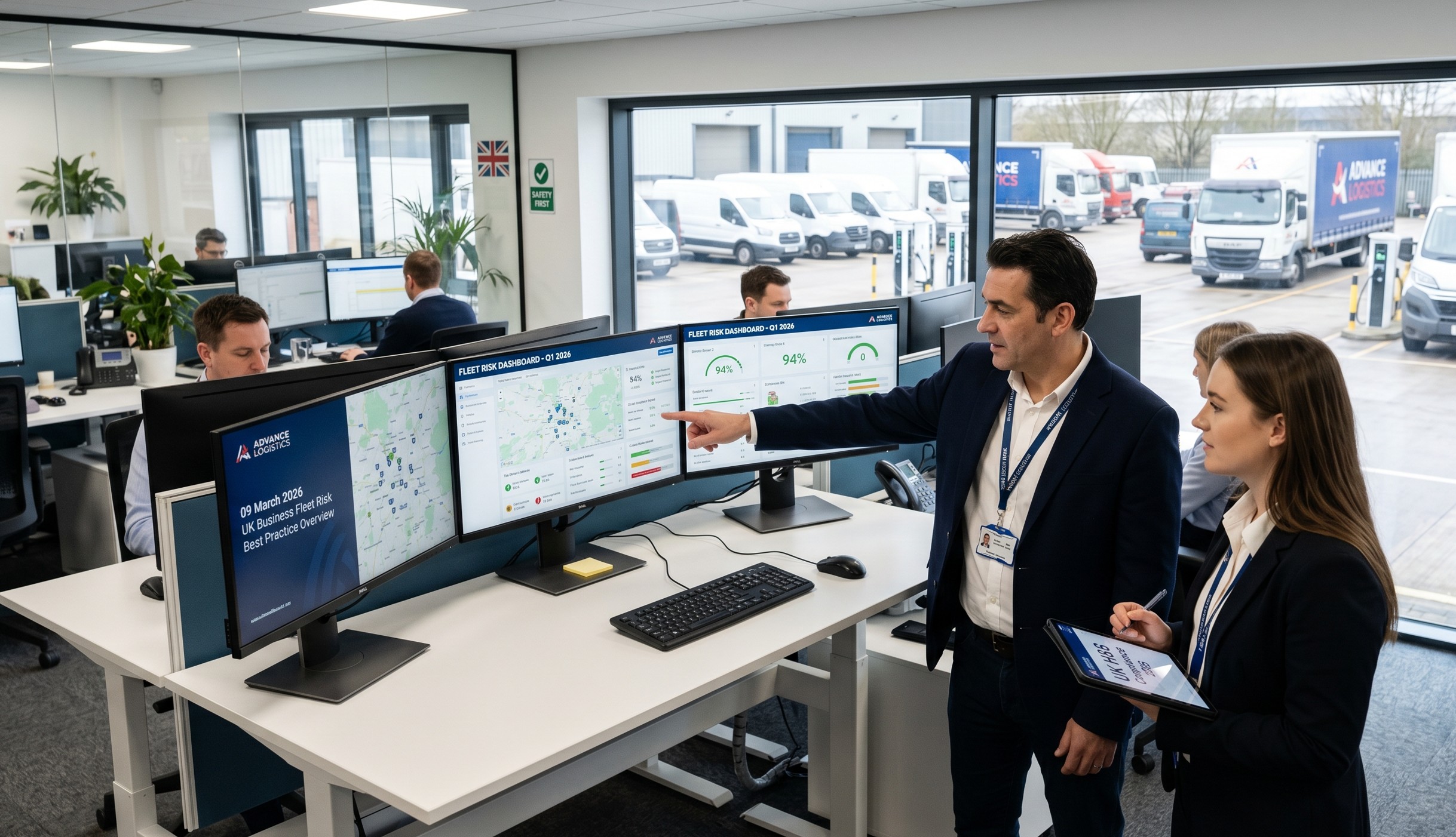 Fleet manager reviewing issues
