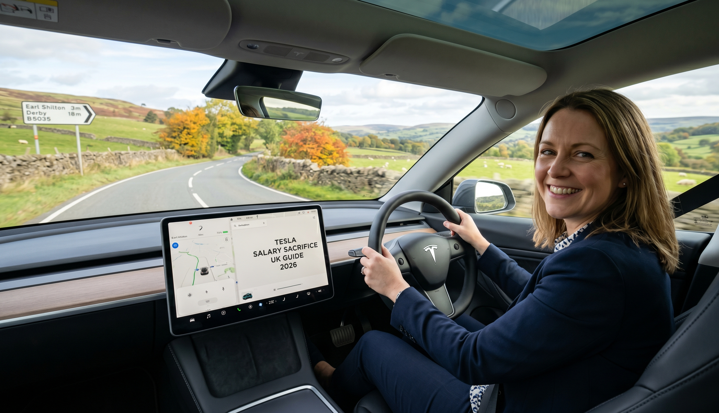 Tesla Salary Sacrifice lady driving