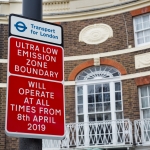 Ultra-low Emission Zone signs installed in London warning drivers of impending charges